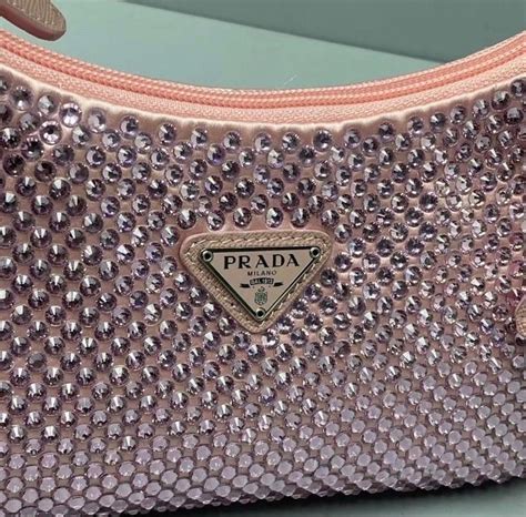 prada triangle bag swarovski|Prada handbags history.